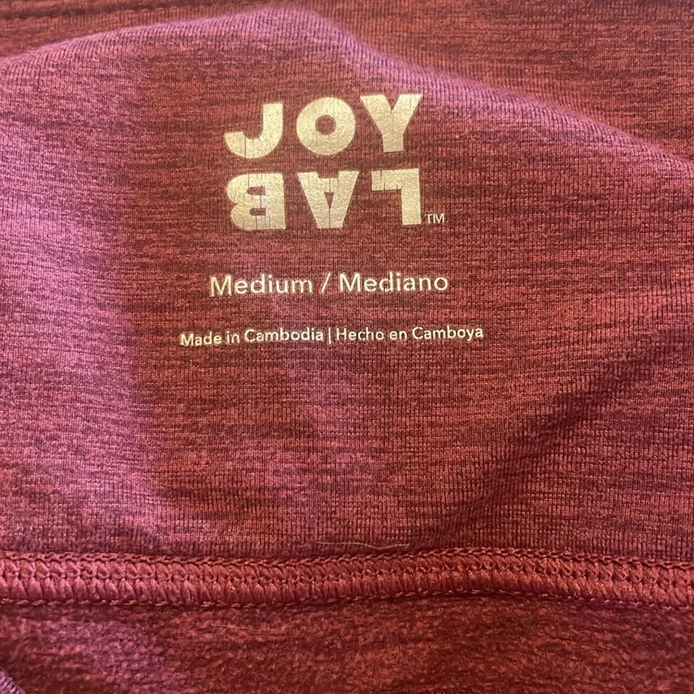 Joy Lab Women's Leggings Medium Burgundy Heather High Rise Athletic Gym Running - Picture 3 of 14
